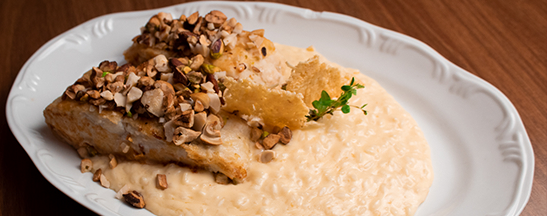 Risoto de queijo Grana e Congrio com Crosta de Cas